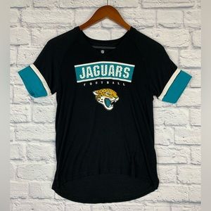 NFL Jacksonville Jaguars Youth Girl Black Teal Jersey Short Sleeve Large 10/12